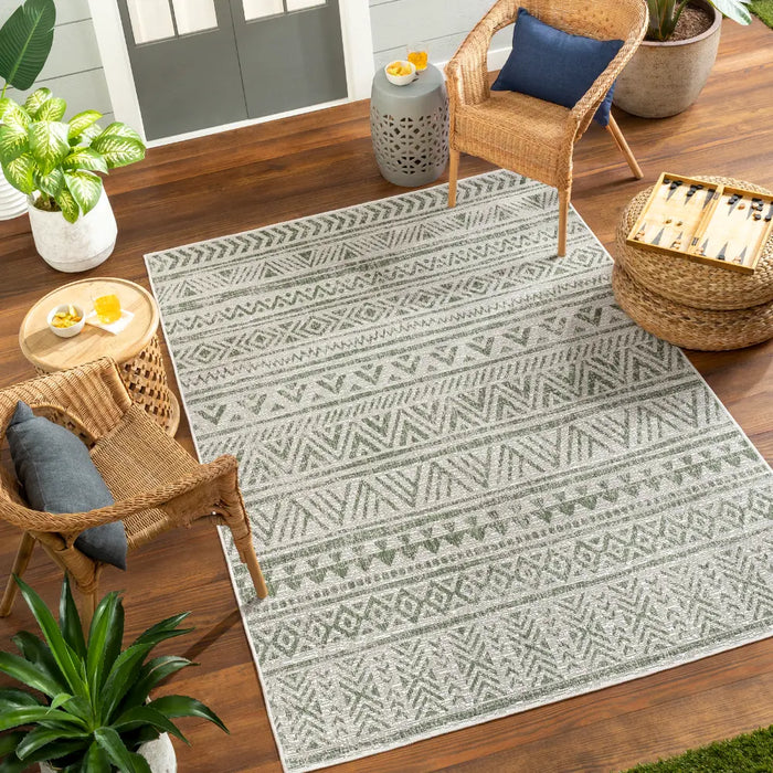 DIKSHA In- & Outdoor Global Moss Green Rug