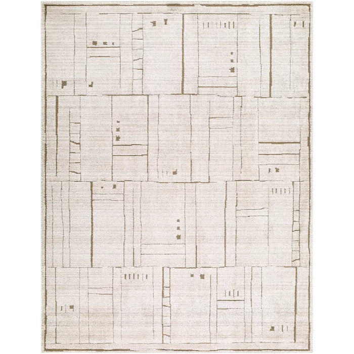 Elle Decor Alma Modern Ivory Taupe Graphic Living Dining Bedroom Rug EDAL2300