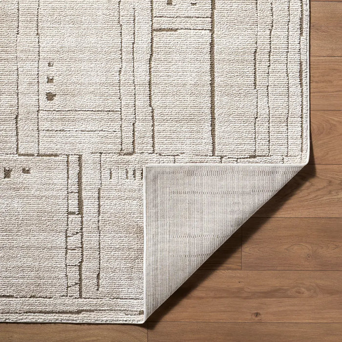 Elle Decor Alma Modern Ivory Taupe Graphic Living Dining Bedroom Rug EDAL2300