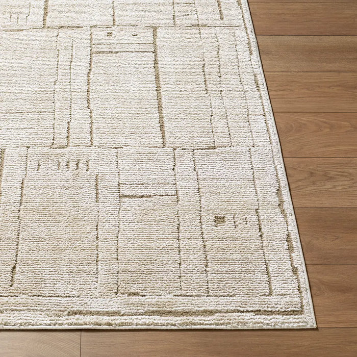 Elle Decor Alma Modern Ivory Taupe Graphic Living Dining Bedroom Rug EDAL2300