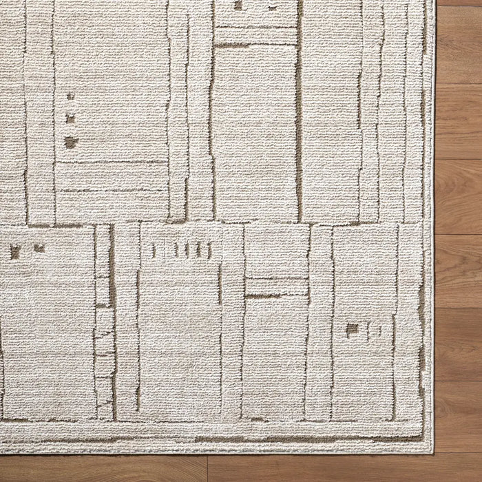 Elle Decor Alma Modern Ivory Taupe Graphic Living Dining Bedroom Rug EDAL2300