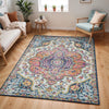 JULIA Vintage Traditional Oriental Boho Pink/Saffron Rug
