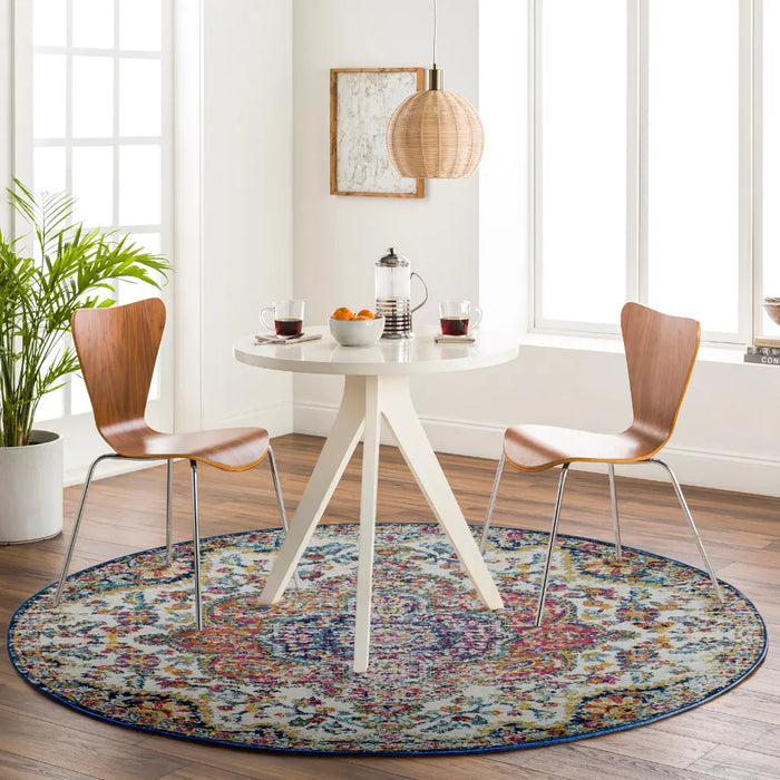 JULIA Vintage Traditional Oriental Boho Pink/Saffron Rug