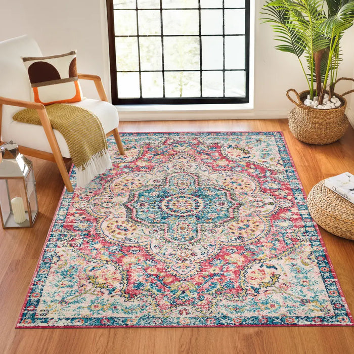 Julia Vintage Oriental Boho Rose Rug