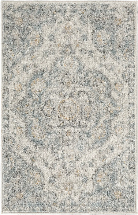 JULIA Vintage Traditional Oriental Boho Light Grey Rug