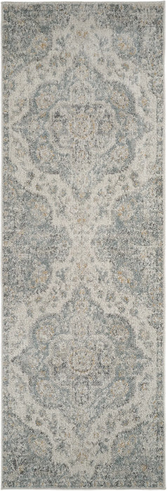 JULIA Vintage Traditional Oriental Boho Light Grey Rug