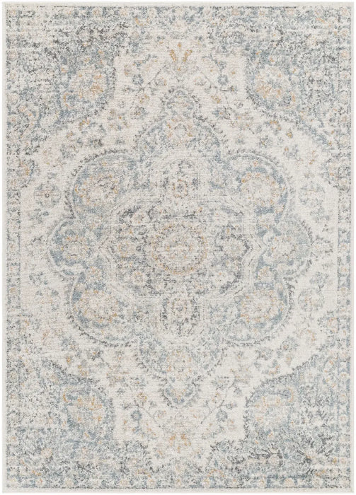 JULIA Vintage Traditional Oriental Boho Light Grey Rug