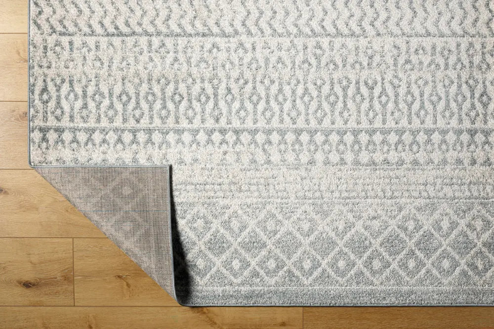 MILA Scandi Modern Boho Light Beige/Grey Rug