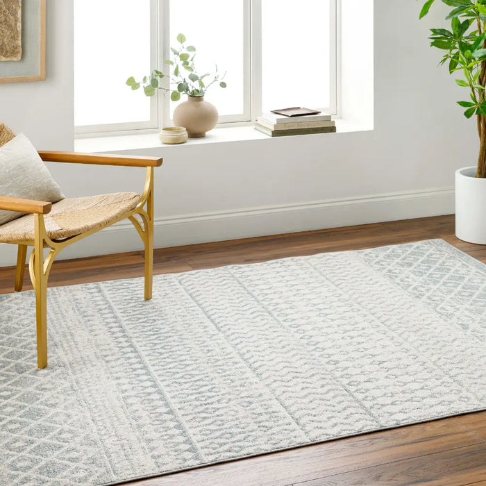 MILA Scandi Modern Boho Light Beige/Grey Rug