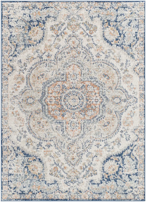 JULIA Vintage Traditional Oriental Boho Dark Blue Rug
