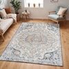 JULIA Vintage Traditional Oriental Boho Dark Blue Rug
