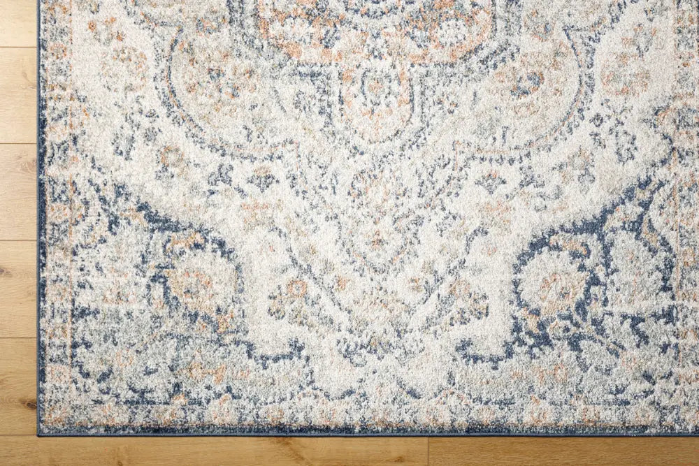 JULIA Vintage Traditional Oriental Boho Dark Blue Rug