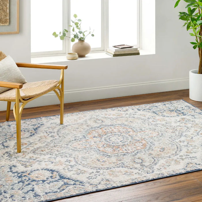 JULIA Vintage Traditional Oriental Boho Dark Blue Rug