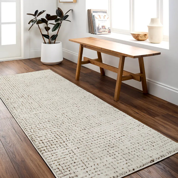 AMANDINE Scandi Modern High Pile Ivory/Brown Rug