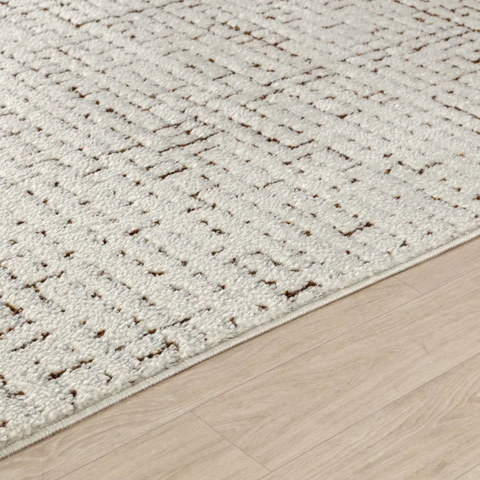 AMANDINE Scandi Modern High Pile Ivory/Brown Rug