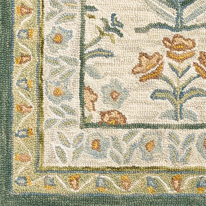 Fairfax Hand Tufted Yellow Green Beige Pink Wool Global Living Dining Bedroom FFX2303 Rug