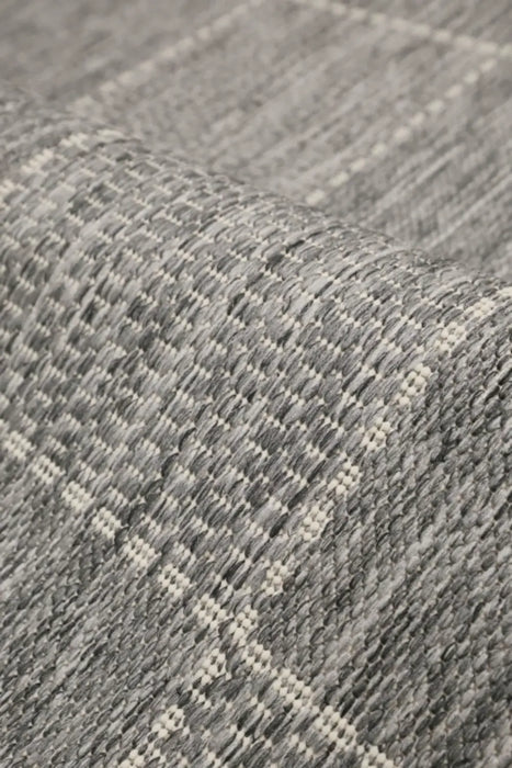FLATWEAVE GEL CHECK STEEL GREY