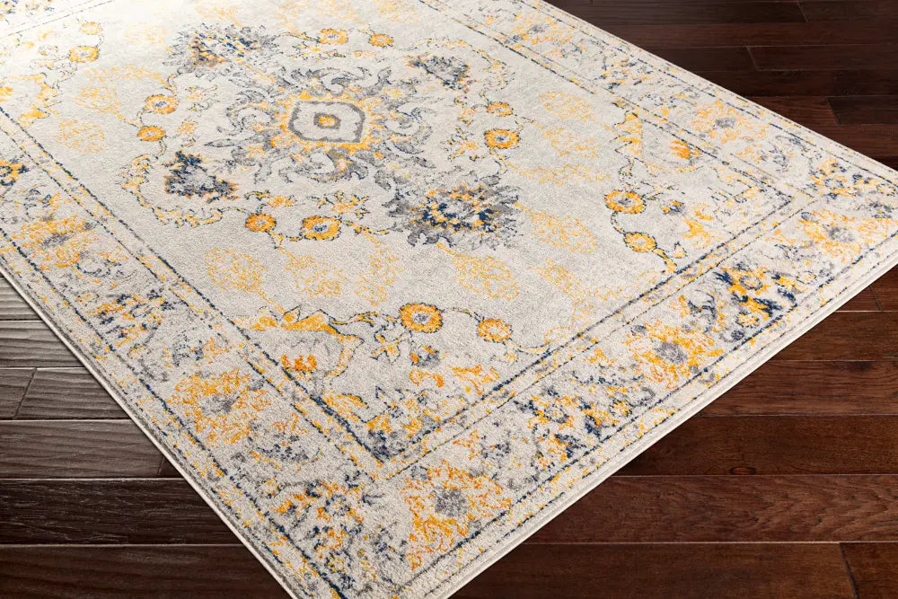 SONAM Vintage Traditional Oriental Boho Yellow Rug