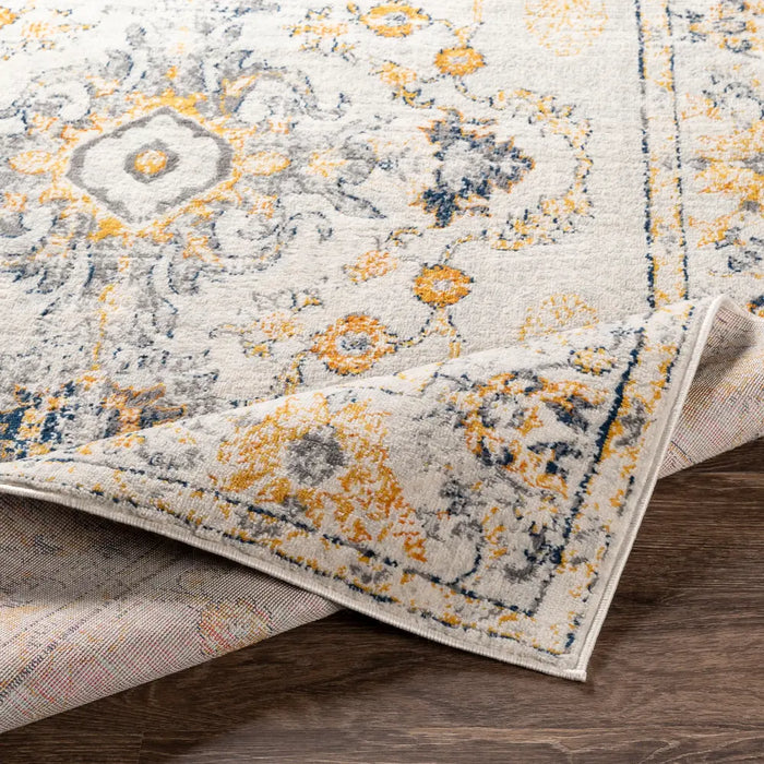 SONAM Vintage Traditional Oriental Boho Yellow Rug