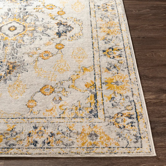 SONAM Vintage Traditional Oriental Boho Yellow Rug