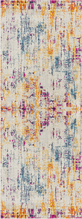 CHINU Abstract Modern Marble Blue Rug