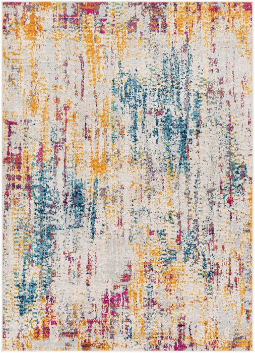 CHINU Abstract Modern Marble Blue Rug