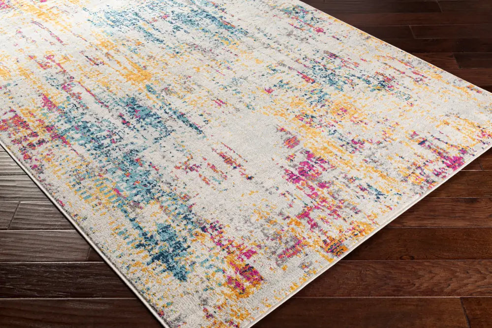 CHINU Abstract Modern Marble Blue Rug