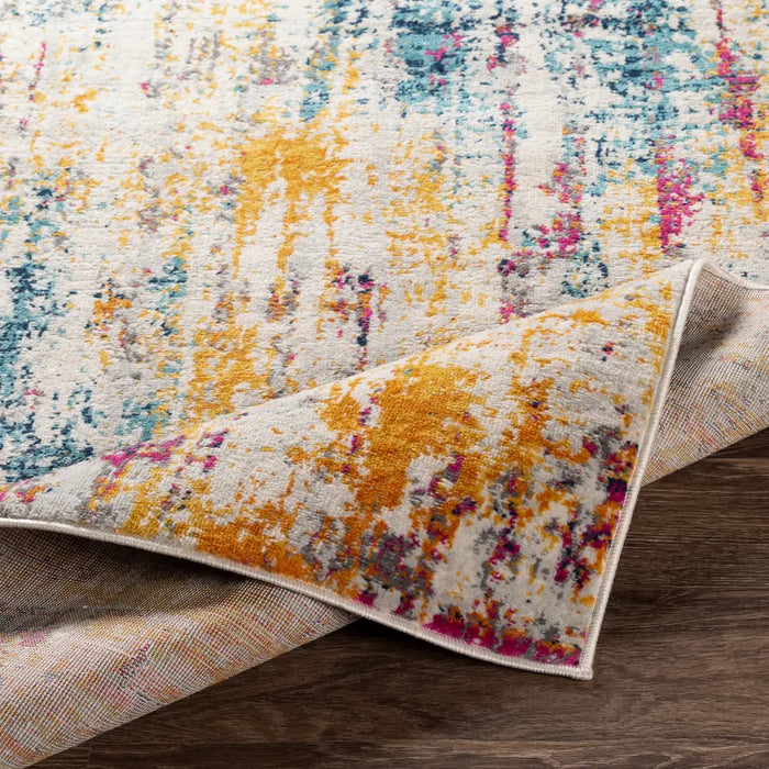 ALANA Abstract Modern Marble Blue Rug