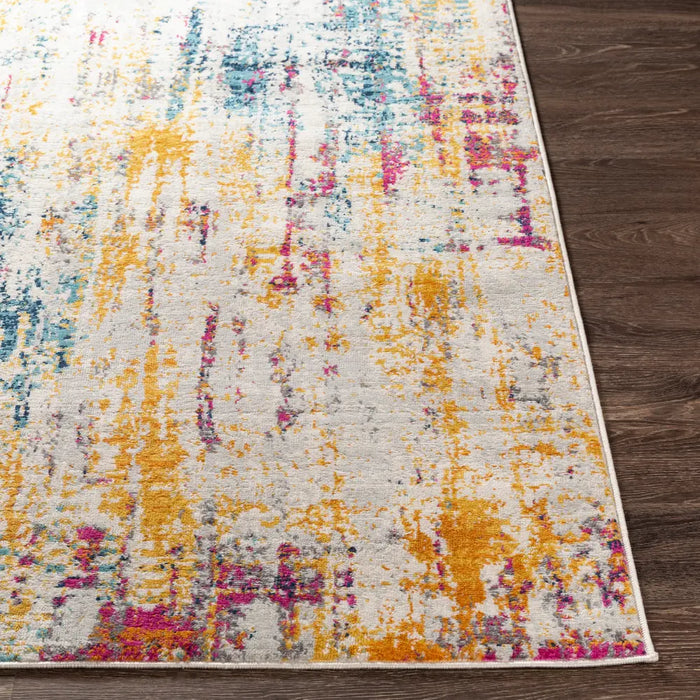 CHINU Abstract Modern Marble Blue Rug