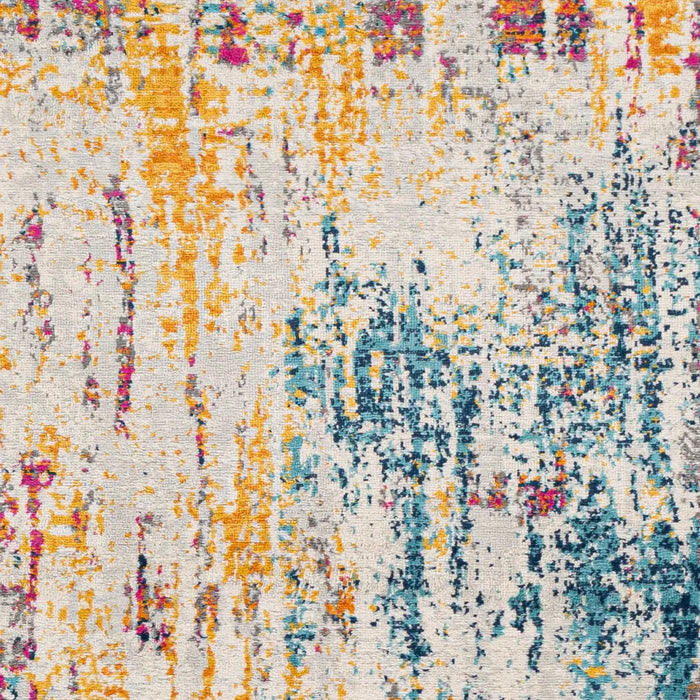 CHINU Abstract Modern Marble Blue Rug