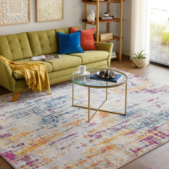 CHINU Abstract Modern Marble Blue Rug