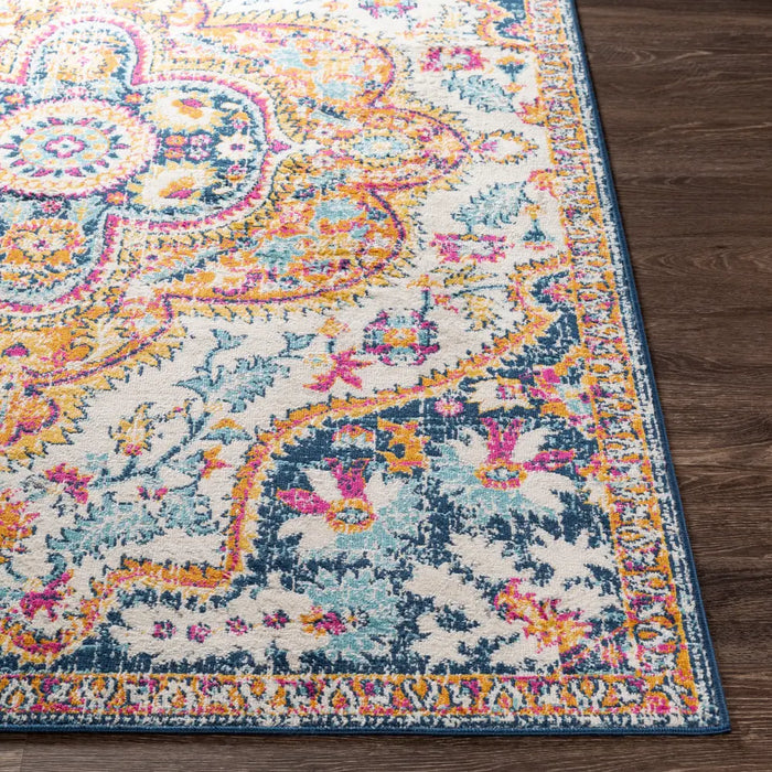 WILLOW Vintage Traditional Oriental Boho Navy Rug