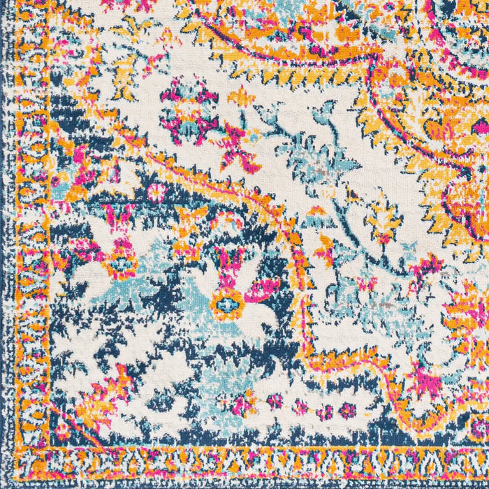 WILLOW Vintage Traditional Oriental Boho Navy Rug