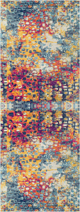 AMAYA Abstract Modern Marble Saffron Rug