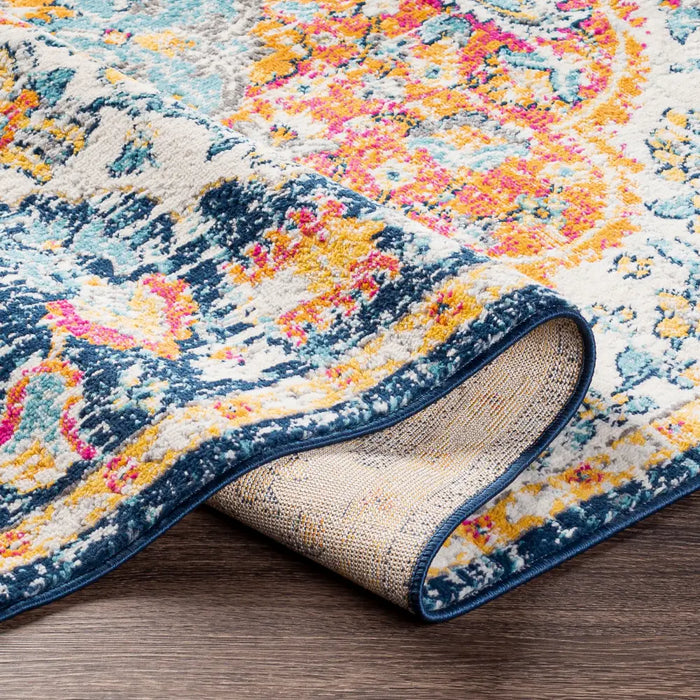 WREN Vintage Traditional Oriental Boho Bright Orange Rug