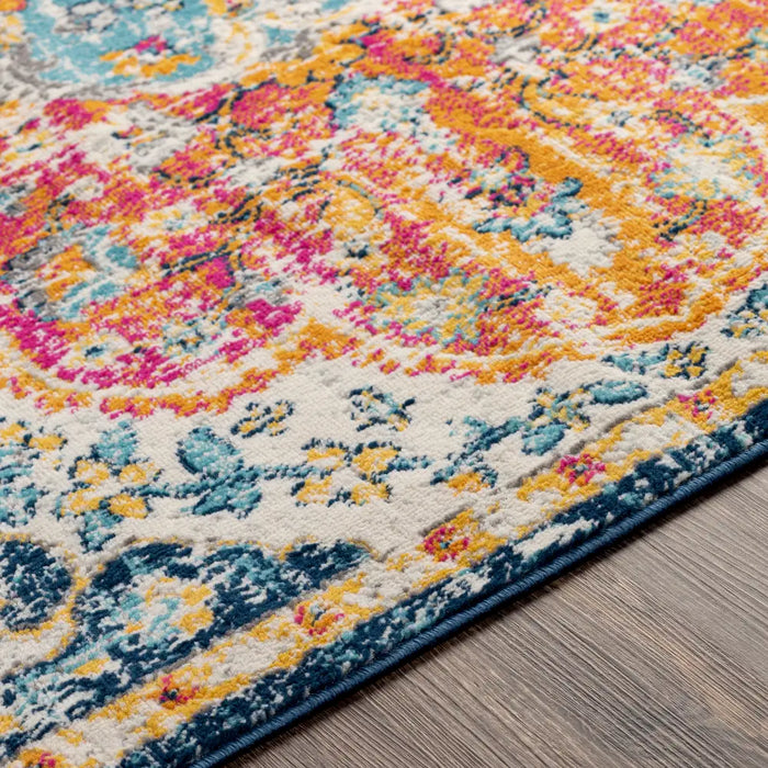 WREN Vintage Traditional Oriental Boho Bright Orange Rug