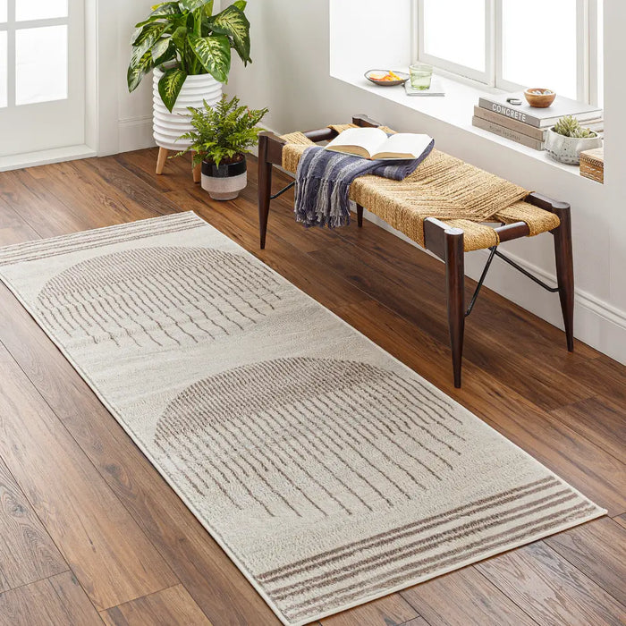 ENSO Scandi Geometric Light Brown Rug