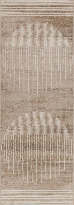 ENSO Scandi Geometric Brown Rug