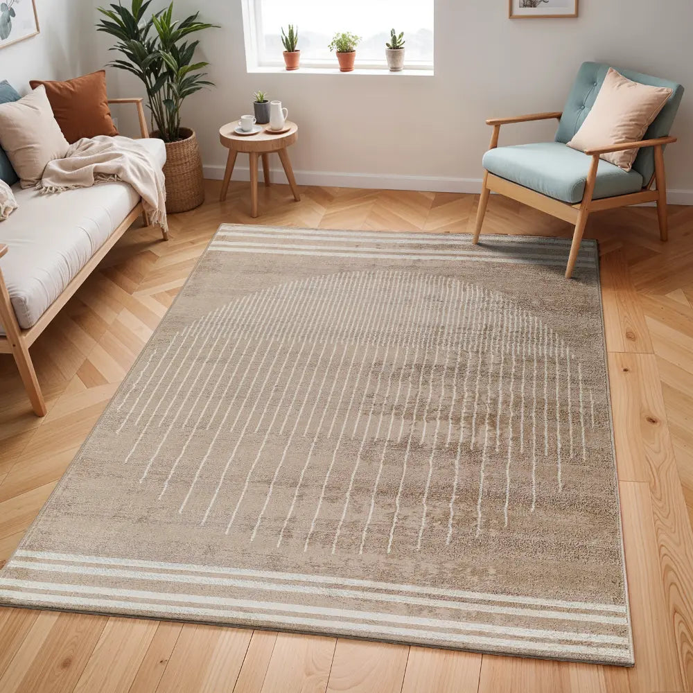 ENSO Scandi Geometric Brown Rug Brown Rug — RugsDirect Online