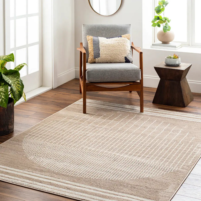 ENSO Scandi Geometric Brown Rug