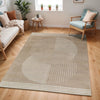 ENSO2 Scandi Geometric Brown Rug
