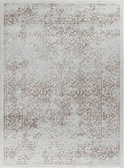 HAZEL Vintage Traditional Oriental Boho Tan/Ivory Rug
