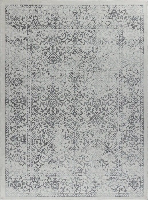 HAZEL Vintage Traditional Oriental Boho Grey/Ivory Rug