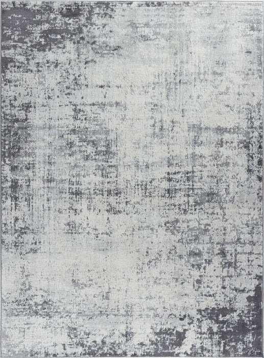 MILENA Abstract Modern Marble Grey/White Rug
