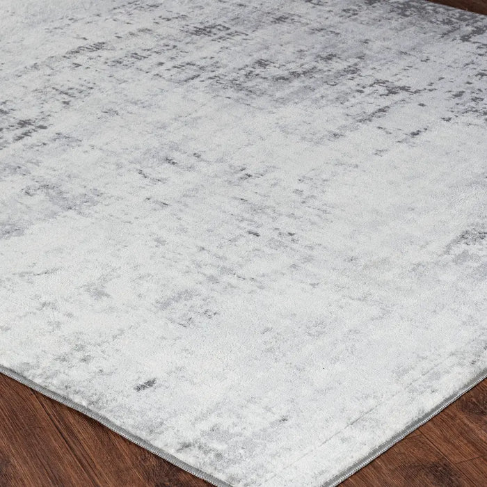 MILENA Abstract Modern Marble Grey/White Rug