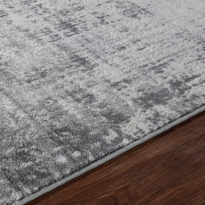 MILENA Abstract Modern Marble Grey/White Rug