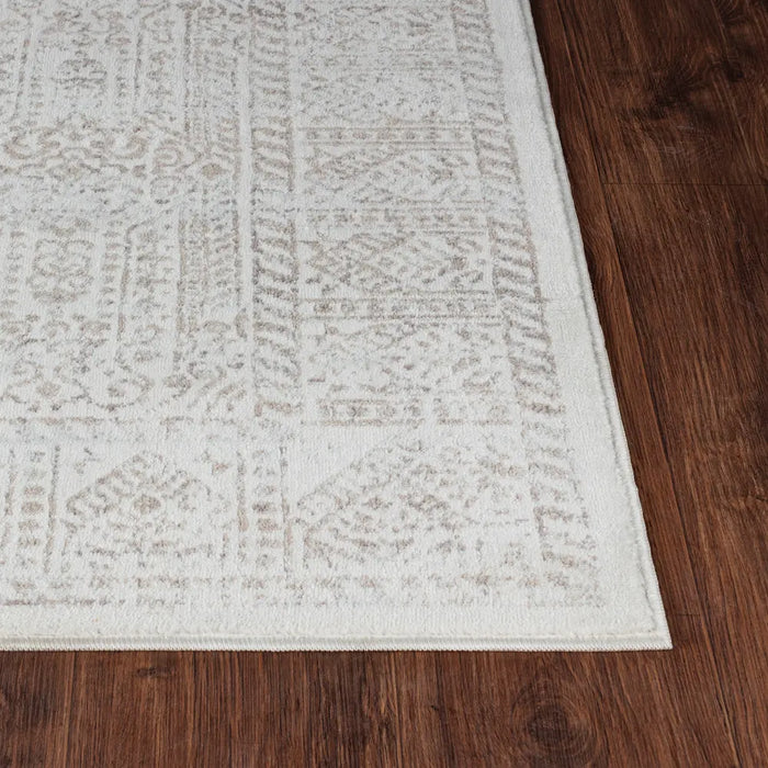 DANIA Vintage Traditional Oriental Boho Tan/Grey Rug