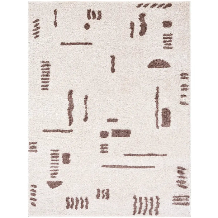 Soline Machine Washable Modern Shaggy Dark Brown Rug