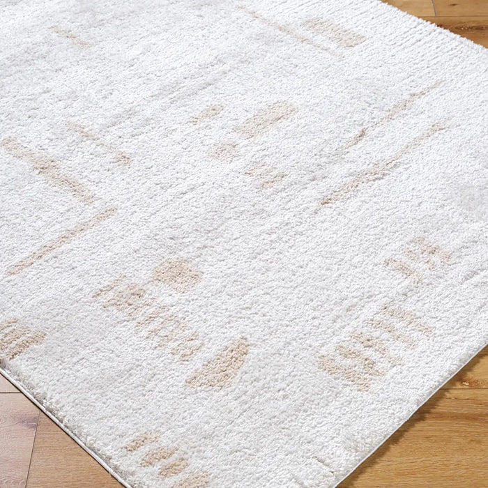 SOLINE Machine Washable Modern Shaggy Beige Rug