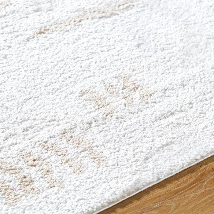SOLINE Machine Washable Modern Shaggy Beige Rug